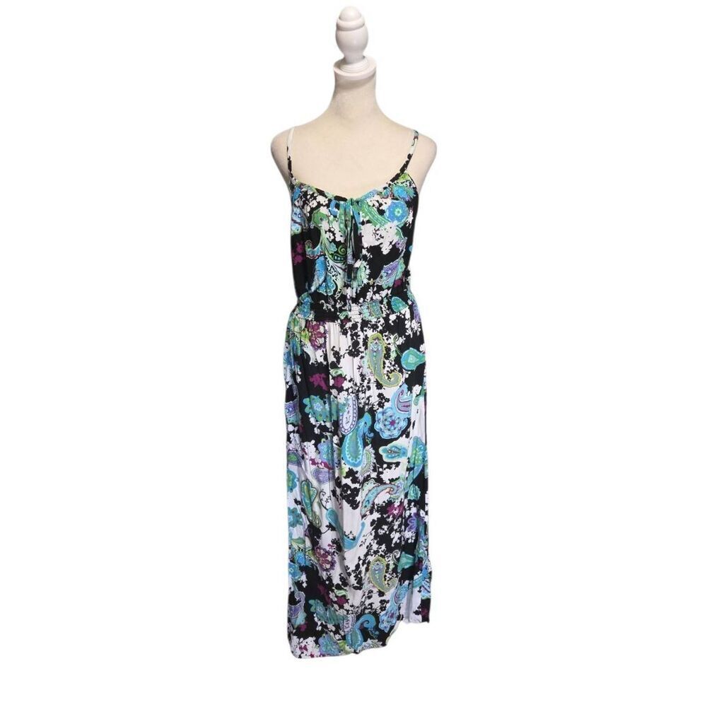 Faded Glory Paisley Print Boho Maxi Dress - Size Small